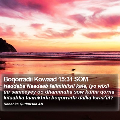 Boqorradii Kowaad 15:31 SOM Bible Verse Image