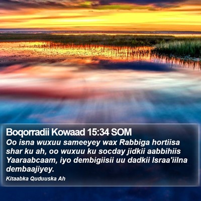 Boqorradii Kowaad 15:34 SOM Bible Verse Image