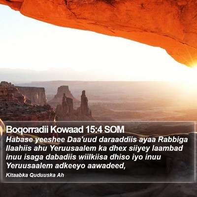 Boqorradii Kowaad 15:4 SOM Bible Verse Image