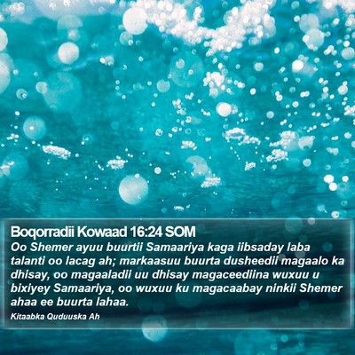 Boqorradii Kowaad 16:24 SOM Bible Verse Image