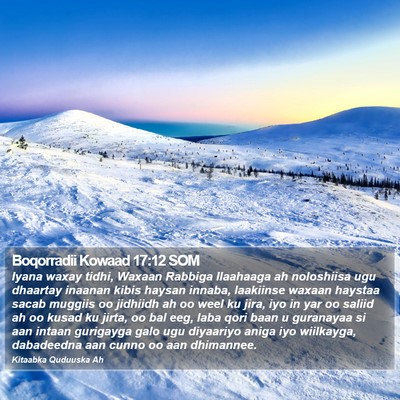 Boqorradii Kowaad 17:12 SOM Bible Verse Image