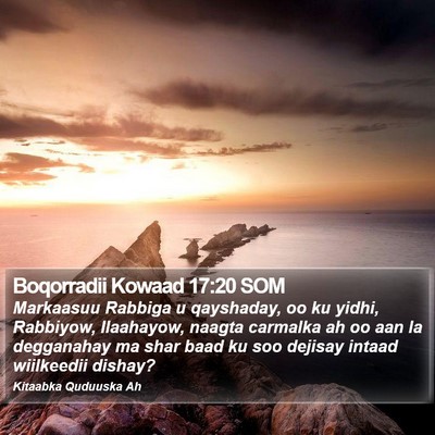 Boqorradii Kowaad 17:20 SOM Bible Verse Image