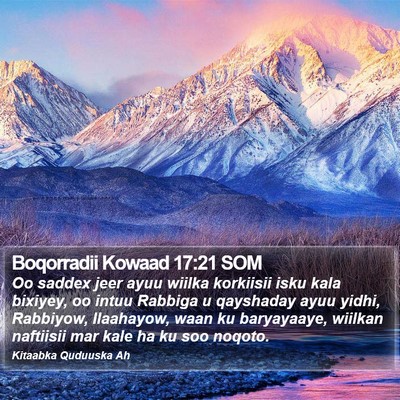 Boqorradii Kowaad 17:21 SOM Bible Verse Image