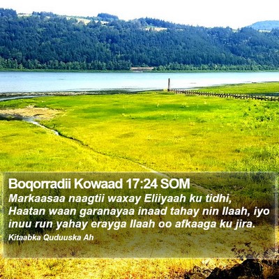 Boqorradii Kowaad 17:24 SOM Bible Verse Image