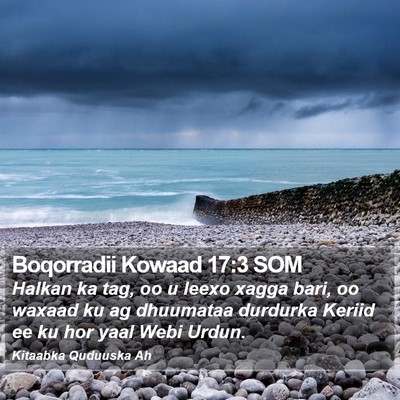 Boqorradii Kowaad 17:3 SOM Bible Verse Image