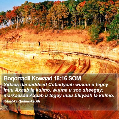 Boqorradii Kowaad 18:16 SOM Bible Verse Image