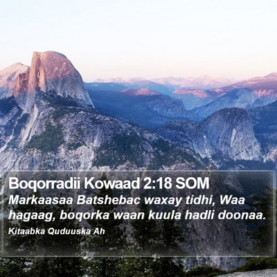 Boqorradii Kowaad 2:18 SOM Bible Verse Image