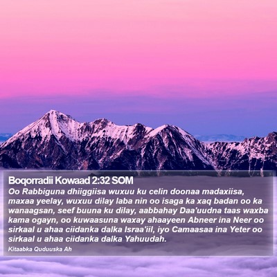 Boqorradii Kowaad 2:32 SOM Bible Verse Image