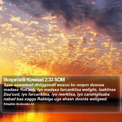 Boqorradii Kowaad 2:33 SOM Bible Verse Image