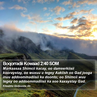 Boqorradii Kowaad 2:40 SOM Bible Verse Image