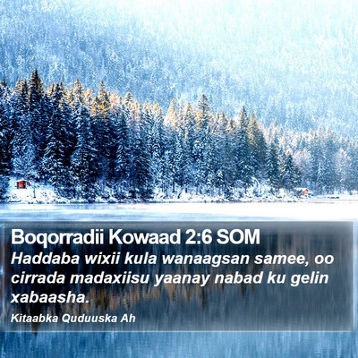 Boqorradii Kowaad 2:6 SOM Bible Verse Image