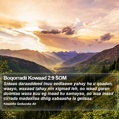 Boqorradii Kowaad 2:9 SOM Bible Verse Image