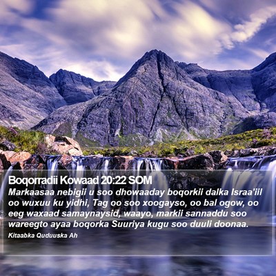 Boqorradii Kowaad 20:22 SOM Bible Verse Image