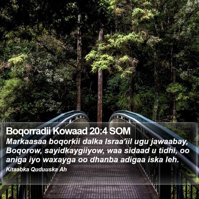 Boqorradii Kowaad 20:4 SOM Bible Verse Image