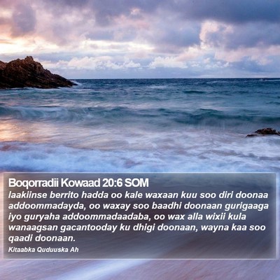 Boqorradii Kowaad 20:6 SOM Bible Verse Image