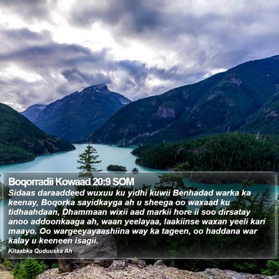 Boqorradii Kowaad 20:9 SOM Bible Verse Image