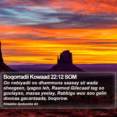 Boqorradii Kowaad 22:12 SOM Bible Verse Image