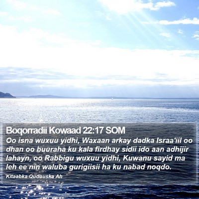 Boqorradii Kowaad 22:17 SOM Bible Verse Image
