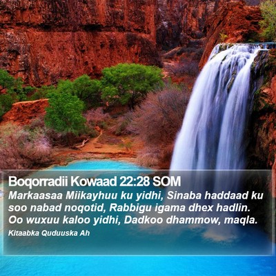Boqorradii Kowaad 22:28 SOM Bible Verse Image