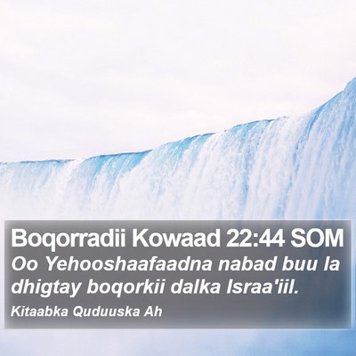 Boqorradii Kowaad 22:44 SOM Bible Verse Image