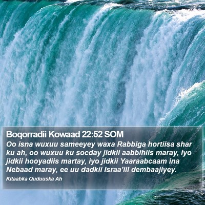 Boqorradii Kowaad 22:52 SOM Bible Verse Image