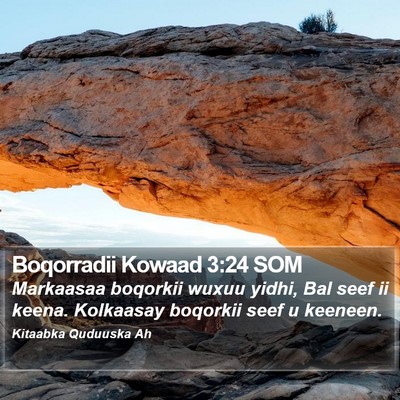 Boqorradii Kowaad 3:24 SOM Bible Verse Image