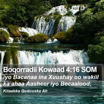 Boqorradii Kowaad 4:16 SOM Bible Verse Image