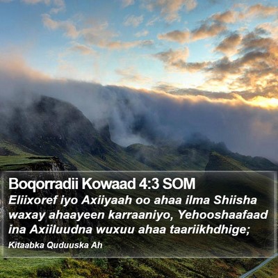 Boqorradii Kowaad 4:3 SOM Bible Verse Image