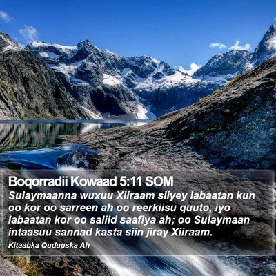 Boqorradii Kowaad 5:11 SOM Bible Verse Image