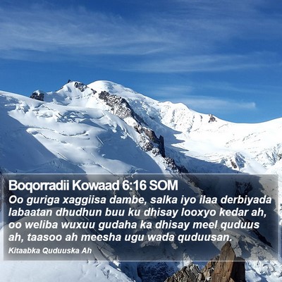Boqorradii Kowaad 6:16 SOM Bible Verse Image