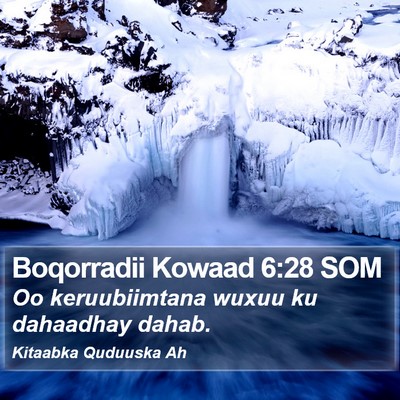 Boqorradii Kowaad 6:28 SOM Bible Verse Image