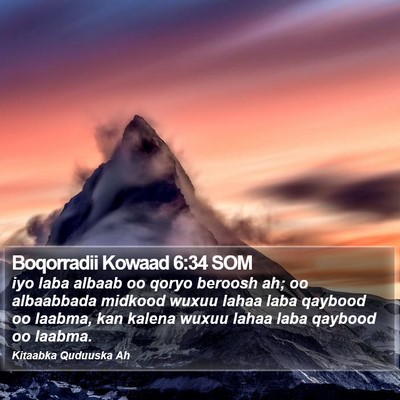 Boqorradii Kowaad 6:34 SOM Bible Verse Image
