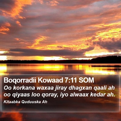 Boqorradii Kowaad 7:11 SOM Bible Verse Image