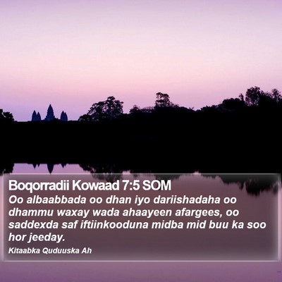 Boqorradii Kowaad 7:5 SOM Bible Verse Image