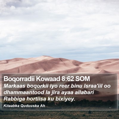 Boqorradii Kowaad 8:62 SOM Bible Verse Image