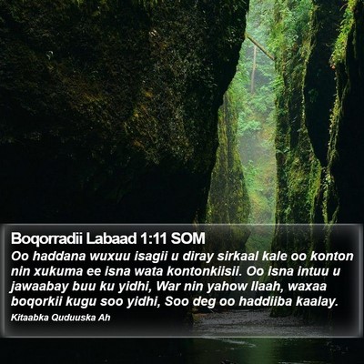 Boqorradii Labaad 1:11 SOM Bible Verse Image