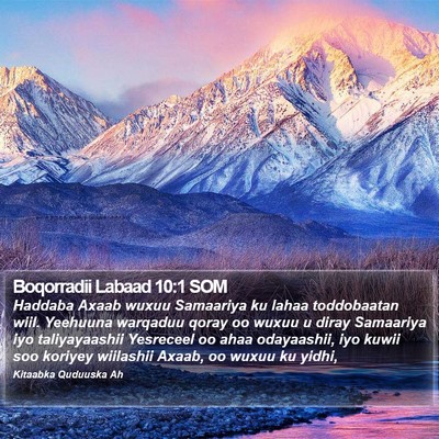 Boqorradii Labaad 10:1 SOM Bible Verse Image