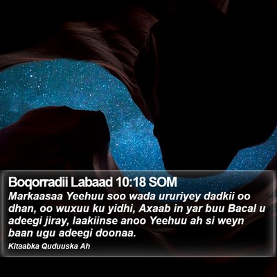 Boqorradii Labaad 10:18 SOM Bible Verse Image