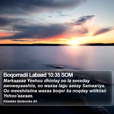 Boqorradii Labaad 10:35 SOM Bible Verse Image
