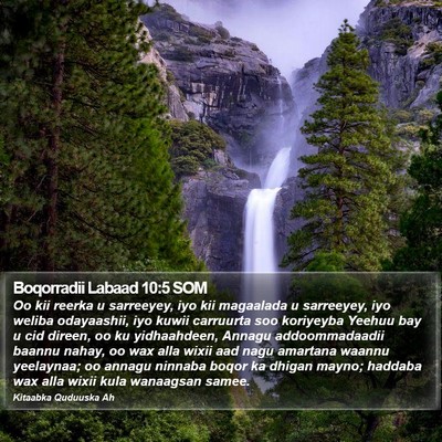Boqorradii Labaad 10:5 SOM Bible Verse Image