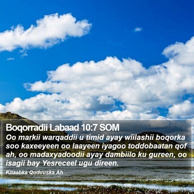 Boqorradii Labaad 10:7 SOM Bible Verse Image