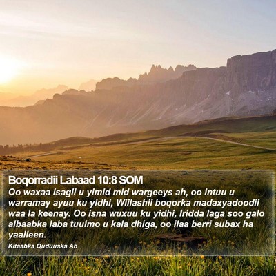 Boqorradii Labaad 10:8 SOM Bible Verse Image