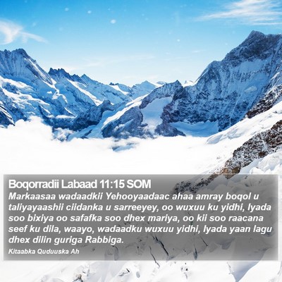 Boqorradii Labaad 11:15 SOM Bible Verse Image