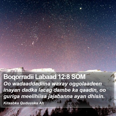 Boqorradii Labaad 12:8 SOM Bible Verse Image