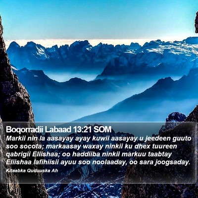 Boqorradii Labaad 13:21 SOM Bible Verse Image