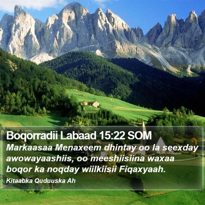 Boqorradii Labaad 15:22 SOM Bible Verse Image