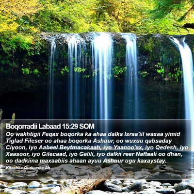 Boqorradii Labaad 15:29 SOM Bible Verse Image
