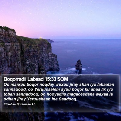 Boqorradii Labaad 15:33 SOM Bible Verse Image