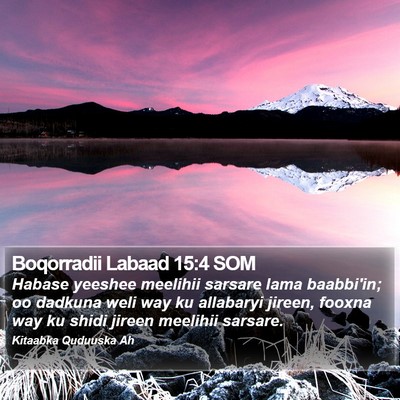Boqorradii Labaad 15:4 SOM Bible Verse Image