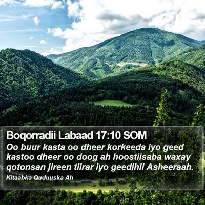 Boqorradii Labaad 17:10 SOM Bible Verse Image